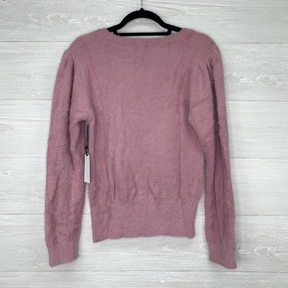 ASTR The Label Fuzzy Crop Sweater Lilac Size L - Picture 16 of 16